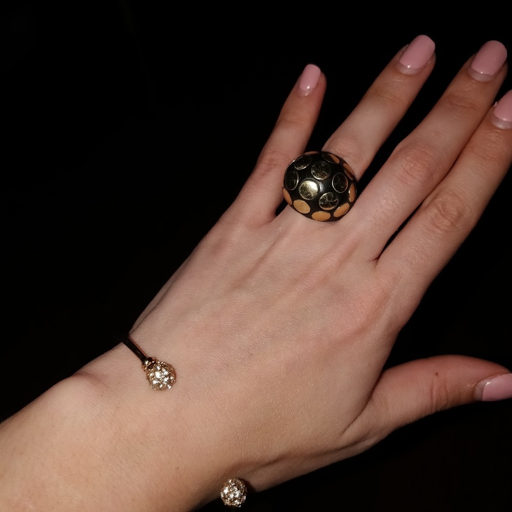 Nwot Black & Gold Aldo Ring